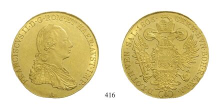 Ferenc (1792-1835), 4 Dukát, Au, 1806, Wien