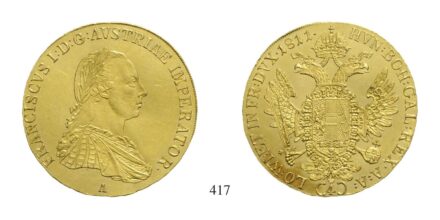 Ferenc (1792-1835), 4 Dukát, Au, 1811, Wien