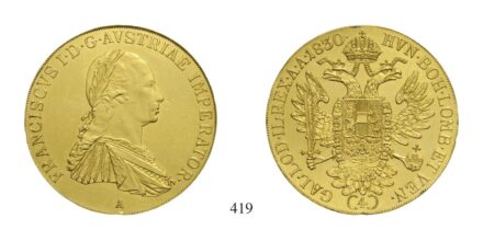 Ferenc (1792-1835), 4 Dukát, Au, 1830, Wien