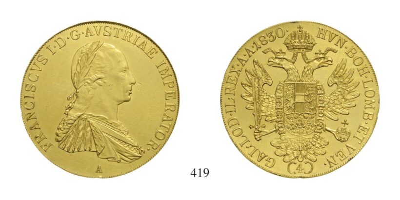 Ferenc (1792-1835), 4 Dukát, Au, 1830, Wien