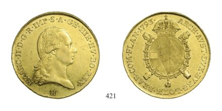 Ferenc (1792-1835), Souverain d'or, Au, 1793, Grünzburg