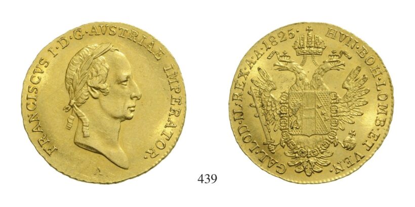Ferenc (1792-1835), Dukát, Au, 1825, Wien