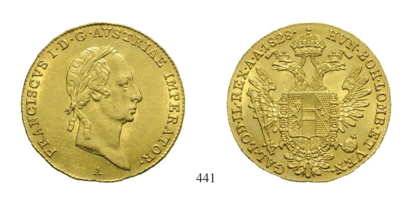 Ferenc (1792-1835), Dukát, Au, 1828, Wien