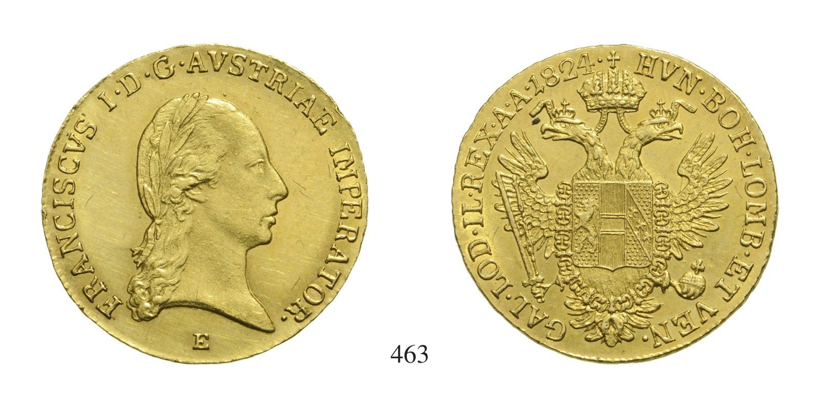 Ferenc (1792-1835), Dukát, Au, 1824, Gyulafehérvár