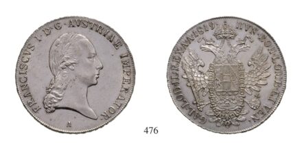 Ferenc (1792-1835), Tallér, Ag, 1819, Wien