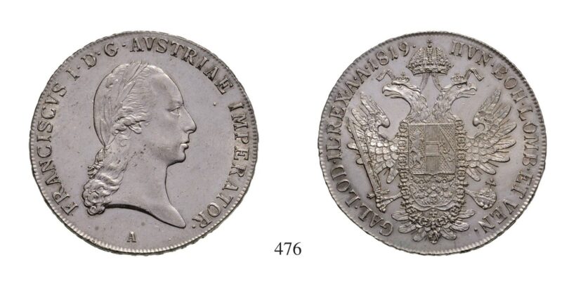 Ferenc (1792-1835), Tallér, Ag, 1819, Wien