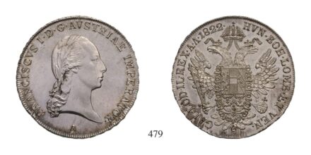 Ferenc (1792-1835), Tallér, Ag, 1822, Wien