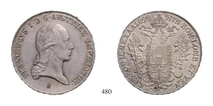 Ferenc (1792-1835), Tallér, Ag, 1822, Wien