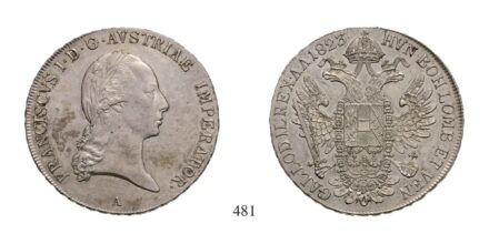 Ferenc (1792-1835), Tallér, Ag, 1823, Wien
