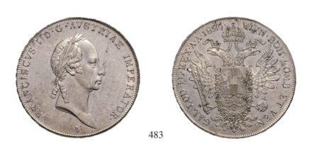 Ferenc (1792-1835), Tallér, Ag, 1825, Wien