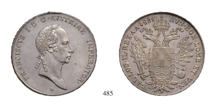 Ferenc (1792-1835), Tallér, Ag, 1829, Wien