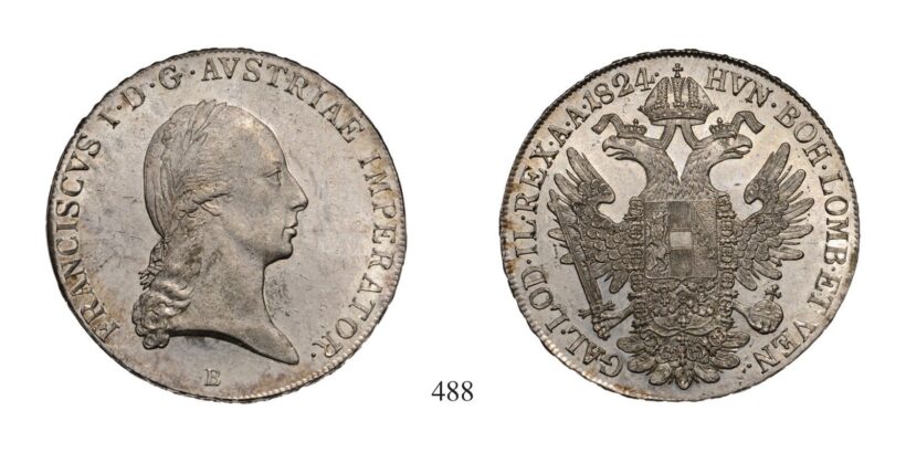 Ferenc (1792-1835), Tallér, Ag, 1824, Körmöcbánya