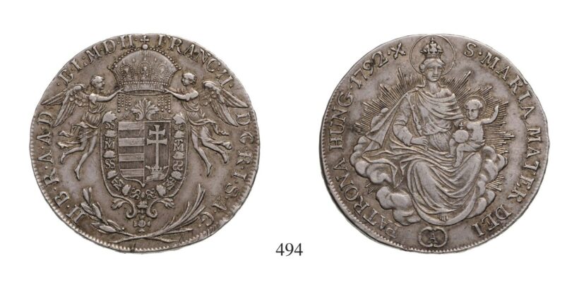 Ferenc (1792-1835), 1/2 Tallér, Ag, 1792, Wien