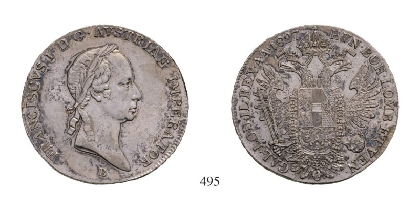 Ferenc (1792-1835), 1/2 Tallér, Ag, 1827, Körmöcbánya