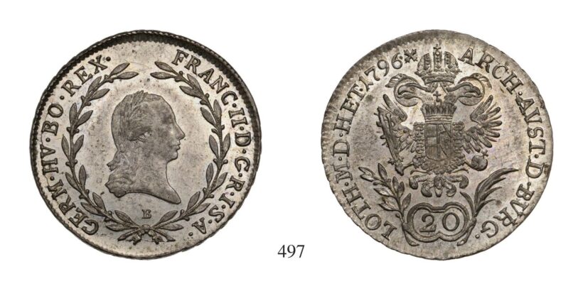 Ferenc (1792-1835), 20 Krajcár, Ag, 1796, Körmöcbánya
