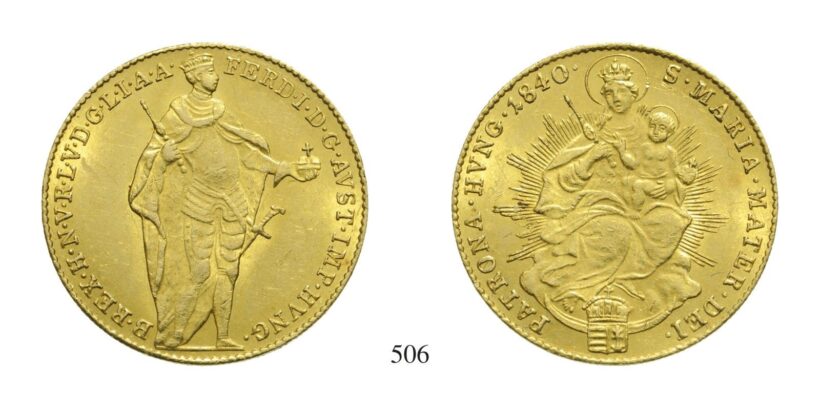 V. Ferdinánd (1835-1848), Dukát, Au, 1840,