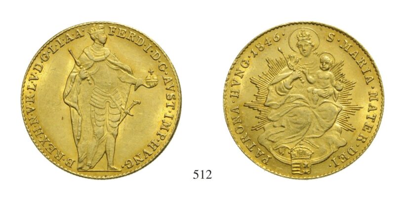 V. Ferdinánd (1835-1848), Dukát, Au, 1846,