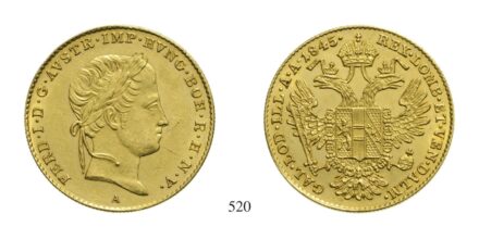 V. Ferdinánd (1835-1848), Dukát, Au, 1845, Wien