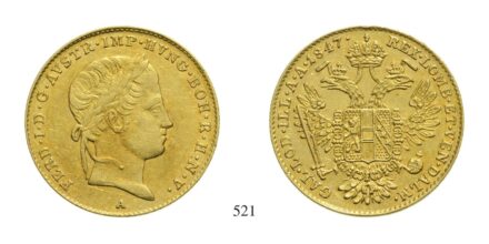 V. Ferdinánd (1835-1848), Dukát, Au, 1847, Wien
