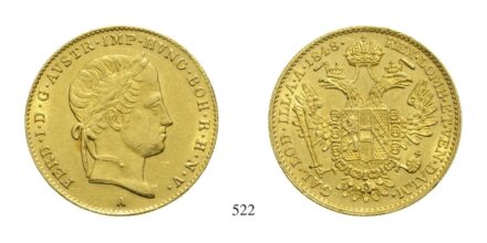 V. Ferdinánd (1835-1848), Dukát, Au, 1848, Wien