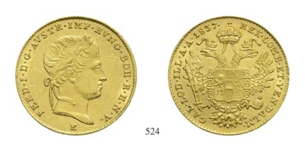 V. Ferdinánd (1835-1848), Dukát, Au, 1837, Körmöcbánya