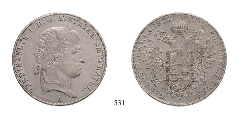 V. Ferdinánd (1835-1848), Tallér, Ag, 1836, Wien