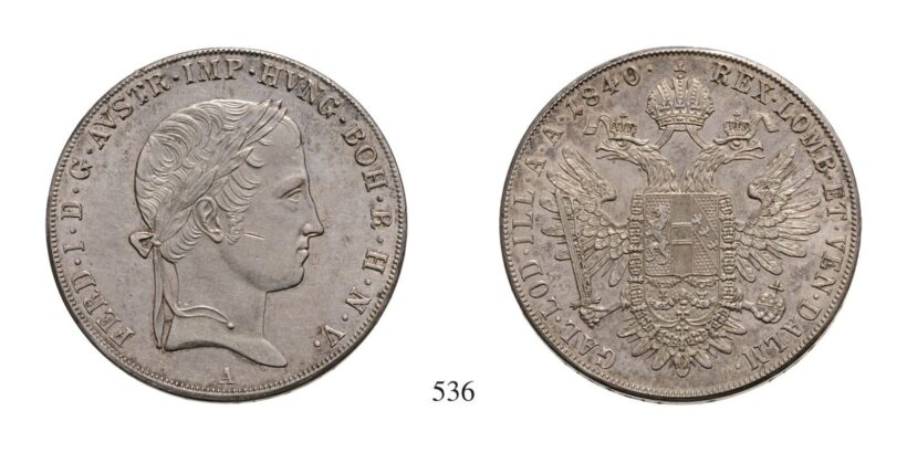 V. Ferdinánd (1835-1848), Tallér, Ag, 1840, Wien