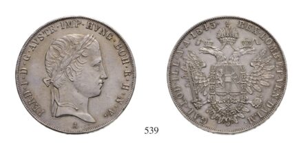 V. Ferdinánd (1835-1848), Tallér, Ag, 1843, Wien