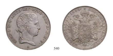 V. Ferdinánd (1835-1848), Tallér, Ag, 1844, Wien