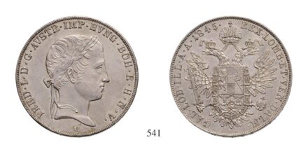 V. Ferdinánd (1835-1848), Tallér, Ag, 1845, Wien