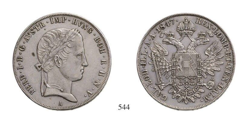 V. Ferdinánd (1835-1848), Tallér, Ag, 1847, Wien