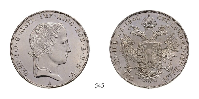 V. Ferdinánd (1835-1848), Tallér, Ag, 1848, Wien