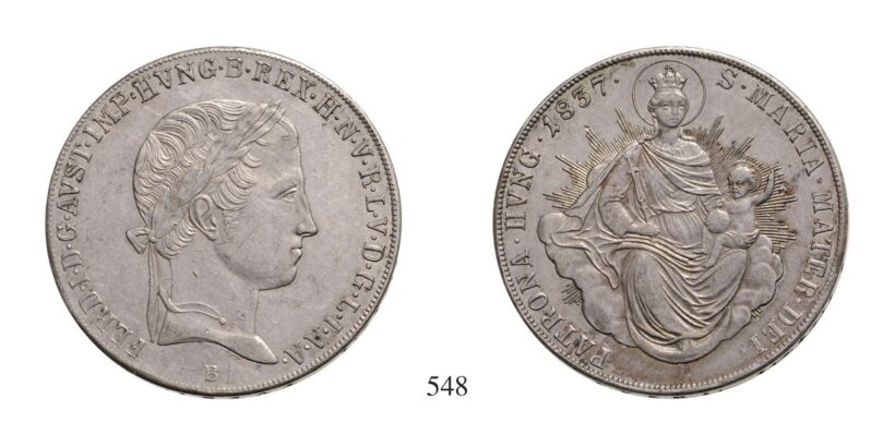 V. Ferdinánd (1835-1848), Tallér, Ag, 1837, Körmöcbánya