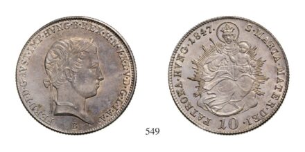 V. Ferdinánd (1835-1848), 10 Krajcár, Ag, 1847, Körmöcbánya