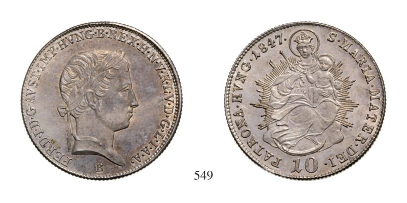 V. Ferdinánd (1835-1848), 10 Krajcár, Ag, 1847, Körmöcbánya