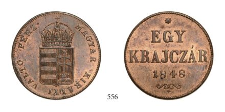 Szabadságharc (1848-1849), 1 Krajcár, Ag, 1848,