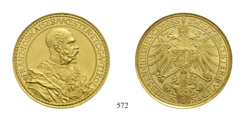 Ferenc József (1848-1916), 4 Dukát, Au, 1885, Wien