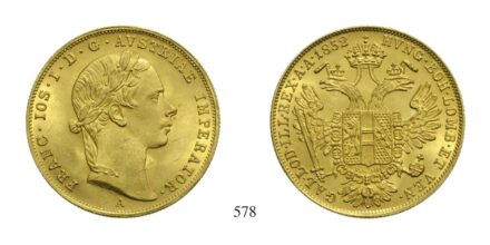 Ferenc József (1848-1916), Dukát, Au, 1852, Wien