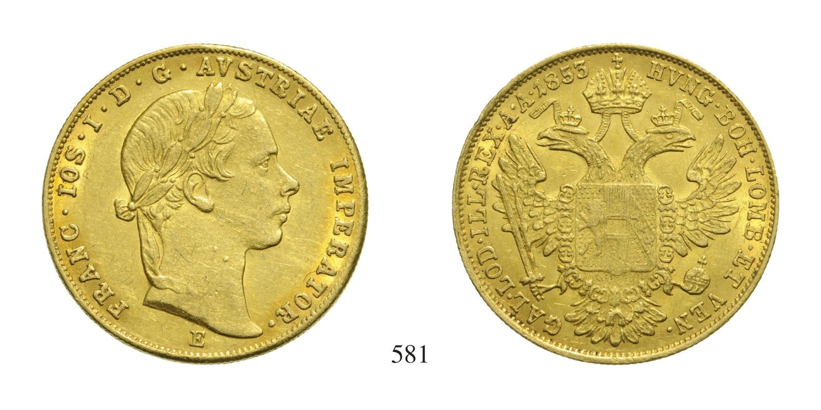 Ferenc József (1848-1916), Dukát, Au, 1853, Gyulafehérvár