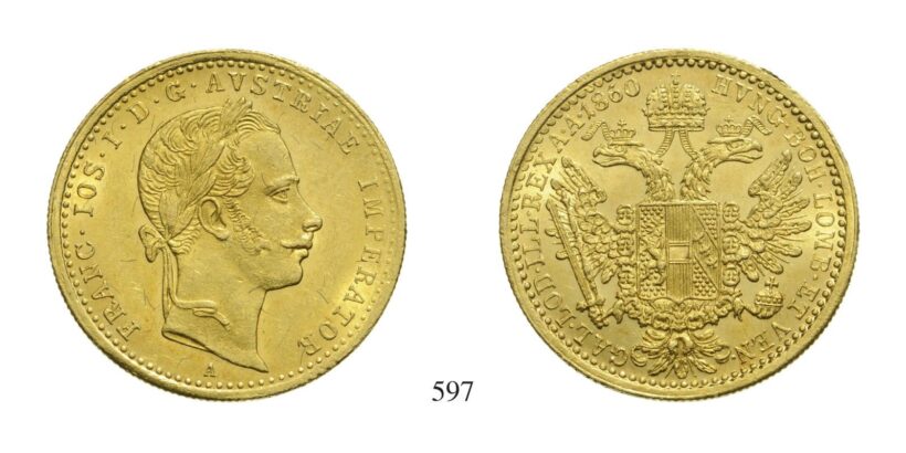 Ferenc József (1848-1916), Dukát, Au, 1860, Wien