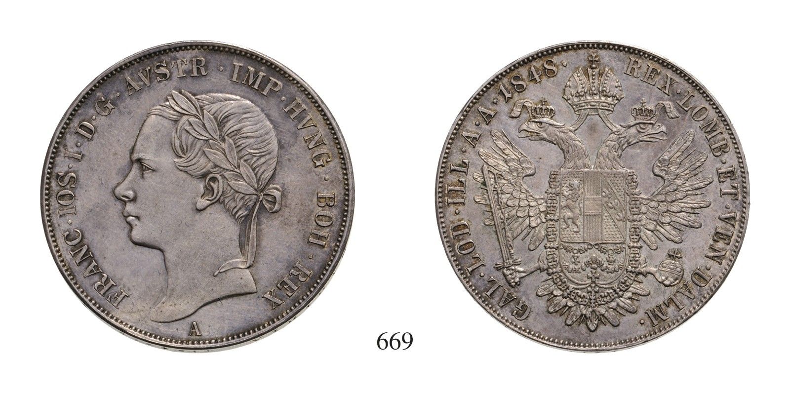 Ferenc József (1848-1916), Tallér, Ag, 1848, Wien