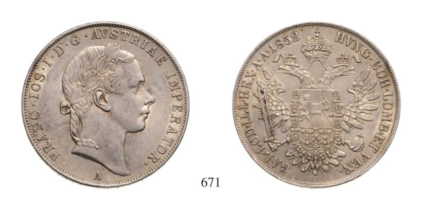 Ferenc József (1848-1916), Tallér, Ag, 1852, Wien