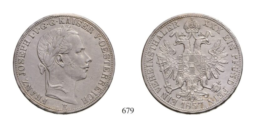 Ferenc József (1848-1916), Vereinstaler, Ag, 1857, Gyulafehérvár