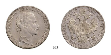 Ferenc József (1848-1916), Vereinstaler, Ag, 1864, Körmöcbánya