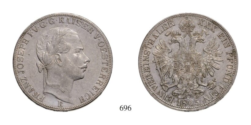 Ferenc József (1848-1916), Vereinstaler, Ag, 1865, Körmöcbánya