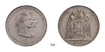 Ferenc József (1848-1916), Forint - Esküvői, Ag, 1854, Wien