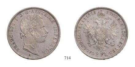 Ferenc József (1848-1916), 2 Forint, Ag, 1862, Wien