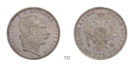 Ferenc József (1848-1916), 2 Forint, Ag, 1868, Wien