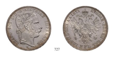 Ferenc József (1848-1916), 2 Forint, Ag, 1871, Wien