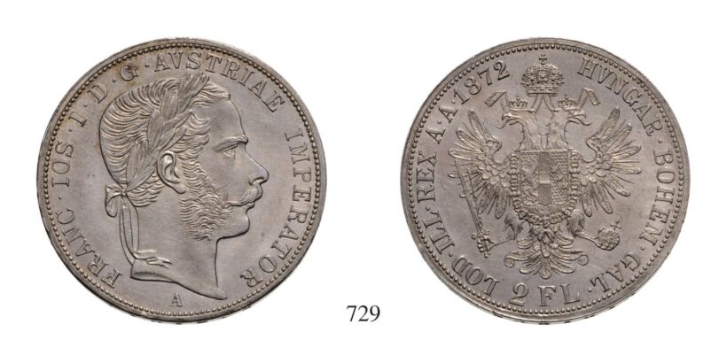 Ferenc József (1848-1916), 2 Forint, Ag, 1872, Wien